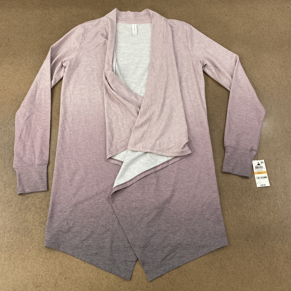 Ideology Women's Size Small Antique Rose Dip Dye Open Cardigan NWT